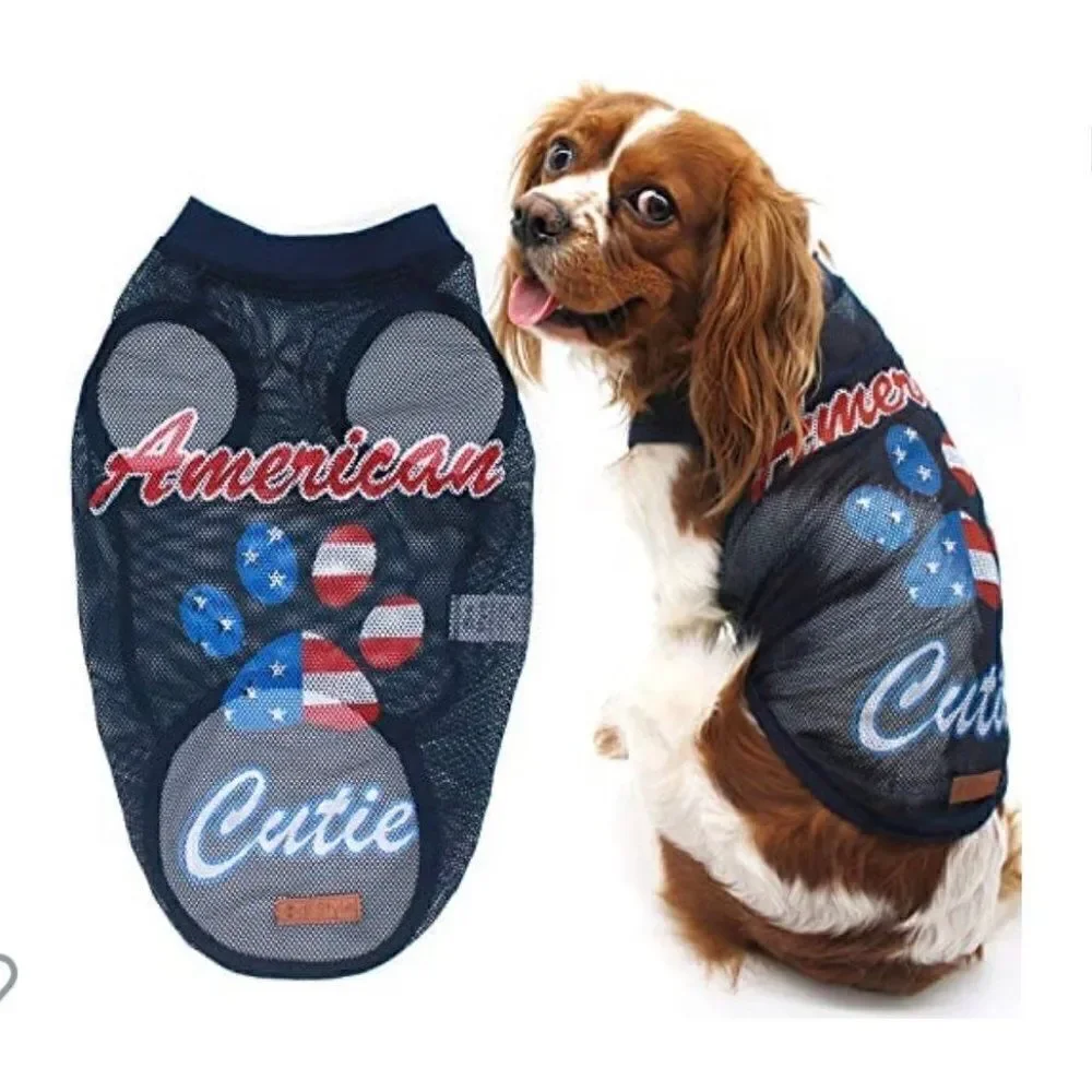 American Flag Dog Shirt - 4th of July